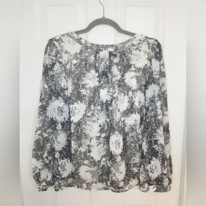 Talbots Wearable Art W/ Metallic Accents Womens Top XL